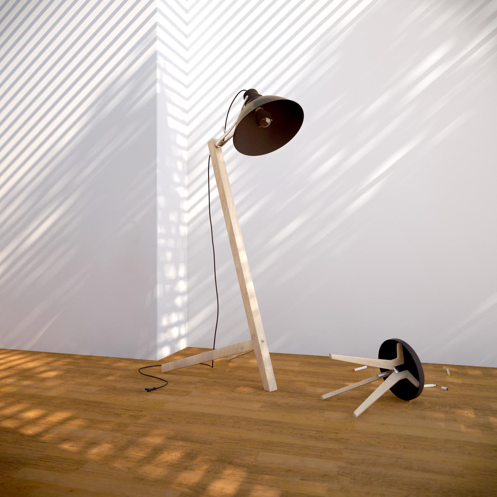 3D Produkt Stefan Eder Rendering Lampe